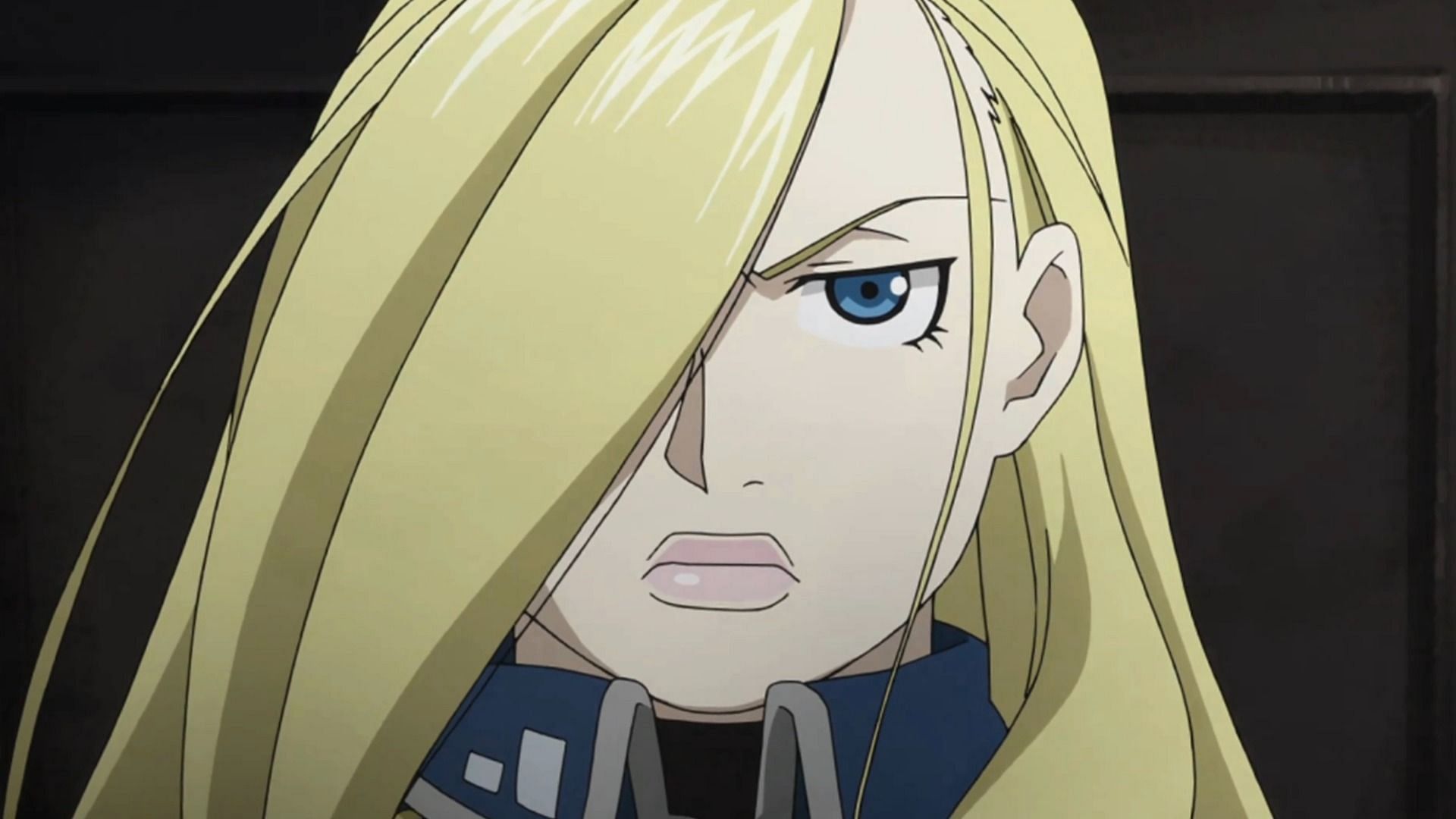 Olivier Armstrong as seen in anime (Image via Bones)